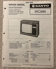 Sep/80 Sanyo 91C 94 N Color Television Chassis A2B Series Service Manual