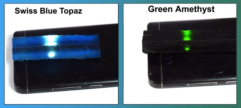 170-190 quilates amatista verde y topacio azul suizo rebanada de piedras preciosas par áspero certificado Foto 2 de 4