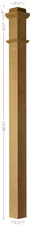 F-4075S Fluted Solid  Poplar Plain Box Newel Post