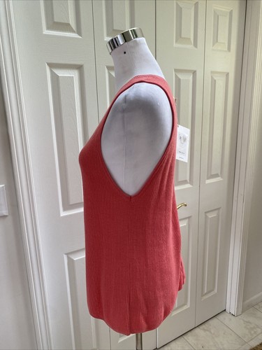 NWT Splendid salmon Cashmere blend a-line Sweater Tank XL $98 - Picture 2 of 6