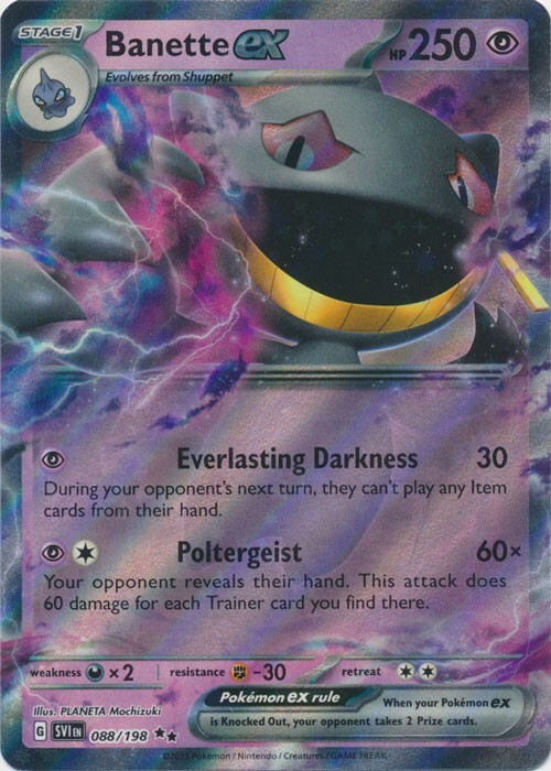 Banette ex - 088/198 Double Rare Scarlet & Violet Base Set Pokemon TCG
