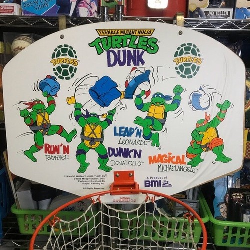 Rare ‘88 TMNT Ninja Turtles Dunk Indoor Large Basketball Hoop - Mirage Studios - Picture 8 of 12