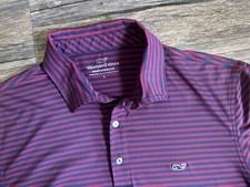 Vineyard Vines Performance Polo Shirt Size L MISSING BUTTON
