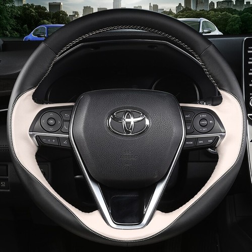 For Toyota Corolla Hand Stitched Carbon Fiber Leather Car Steering Wheel Cover - Foto 9 di 16