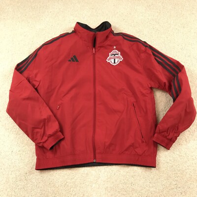 Adidas Toronto FC Anthem Jacket Mens Medium Reversible HU0090 Defect New w/o tag