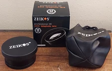 Zeikos 58mm Professional HD 2X Telephoto Lens Japan Optics DSLR MC AF