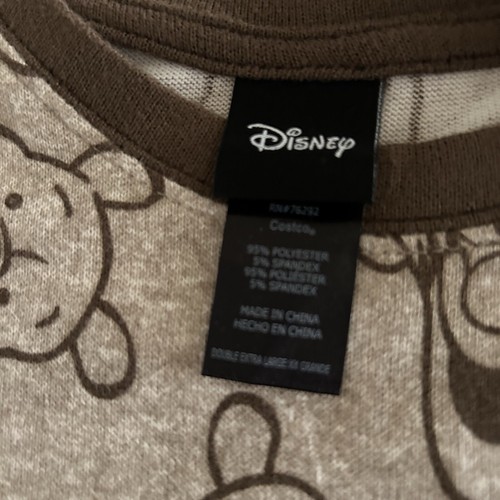 NWT DISNEY Winnie The Pooh Tigger Piglet Stretch 2 Piece Pajama PJ Set XXL Loung - Picture 3 of 18