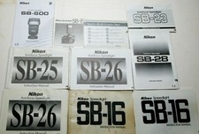 10 Original Manuals For Nikon Flashes  Accessories. See Picture.