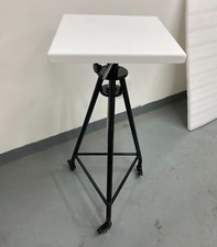 White Sculpture Turntable  Rotating Working Surface  35-45inch Adjustable Height