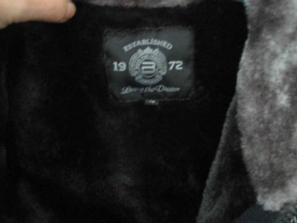 BUFFALO~Blue SWEATER Faux Fur Lined JACKET~Men's XL~NWT - Imagem 3 de 3