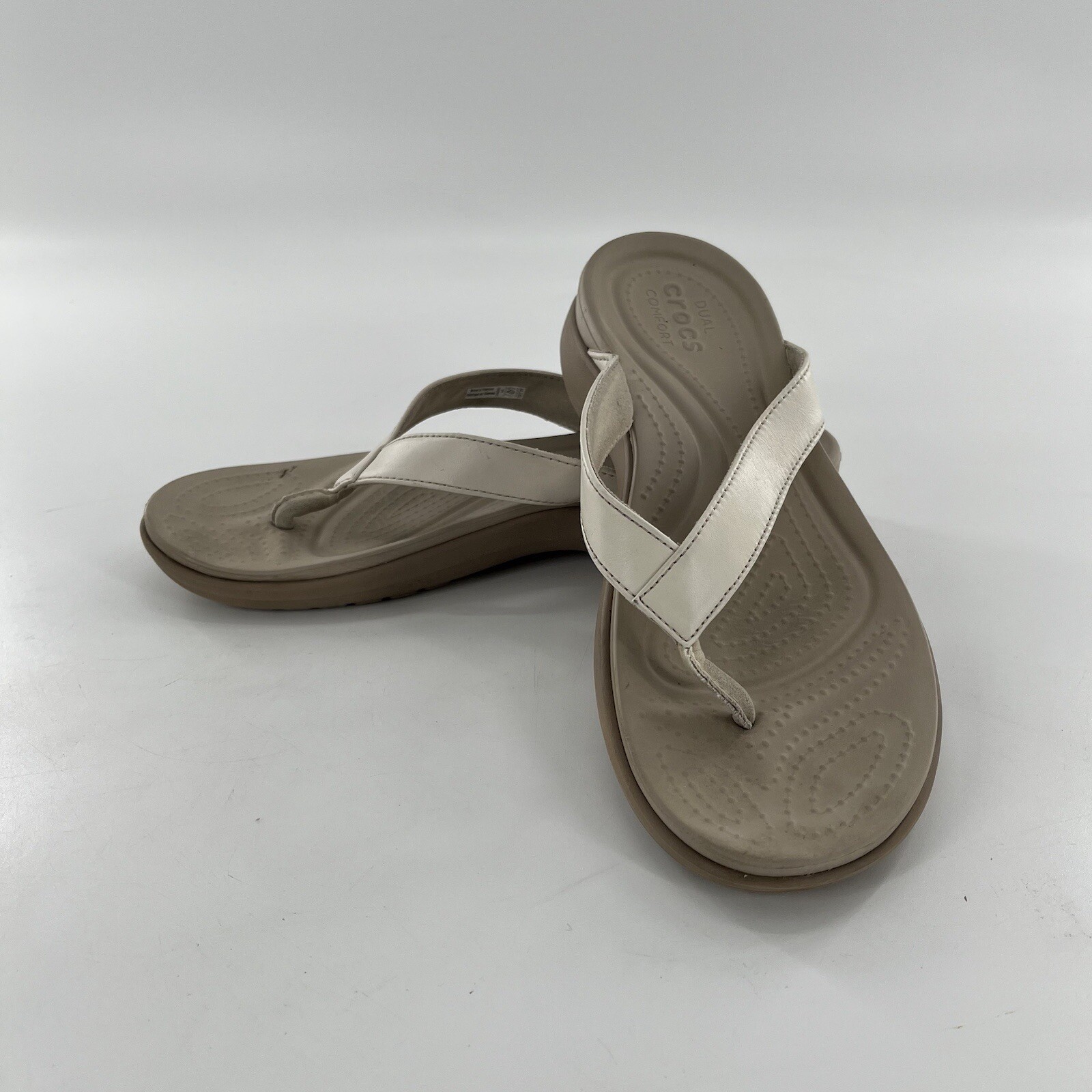 Crocs Capri V Flip Flop Thong Dual Comfort Womens Siz… Gem