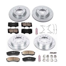 PowerStop K5874 Z23 Daily Driver Carbon-Fiber Ceramic Brake Pad and Drilled & Sl