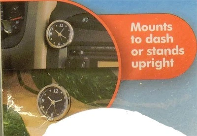 1 Despertador Analógico Negro/Plateado Pantalla Redonda Coche/RV/Camión Interior Montaje en Tablero Foto 4 de 4