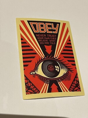 SINGER MUSIC SMALL BAND STICKER STICKERS Obey never trust your own eyes