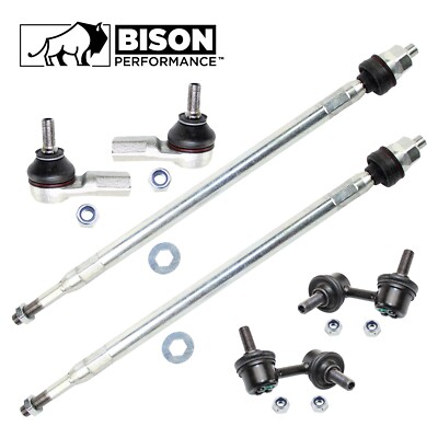 Bison Performance 6pc Front Sway Bar Link Inner Outer Tie Rod Kit For Civic EL