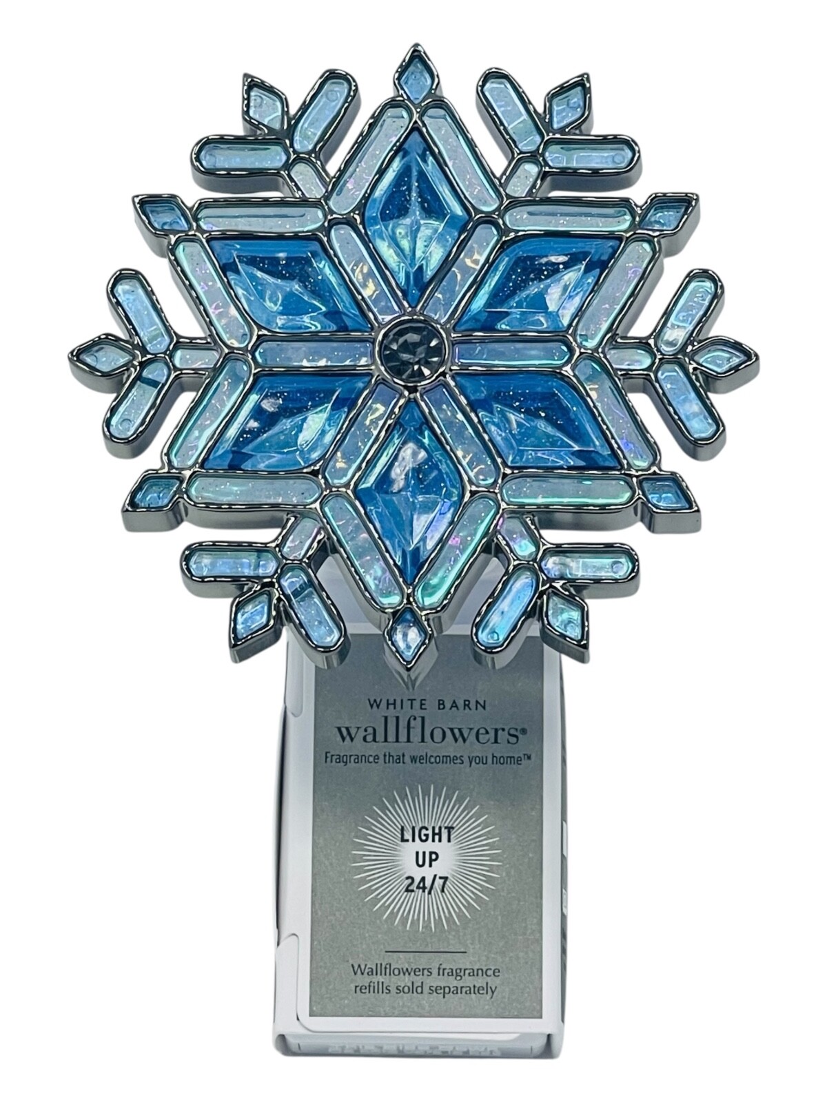 Bath & Body Works Blue Snowflake Wallflower Plug Light Up New