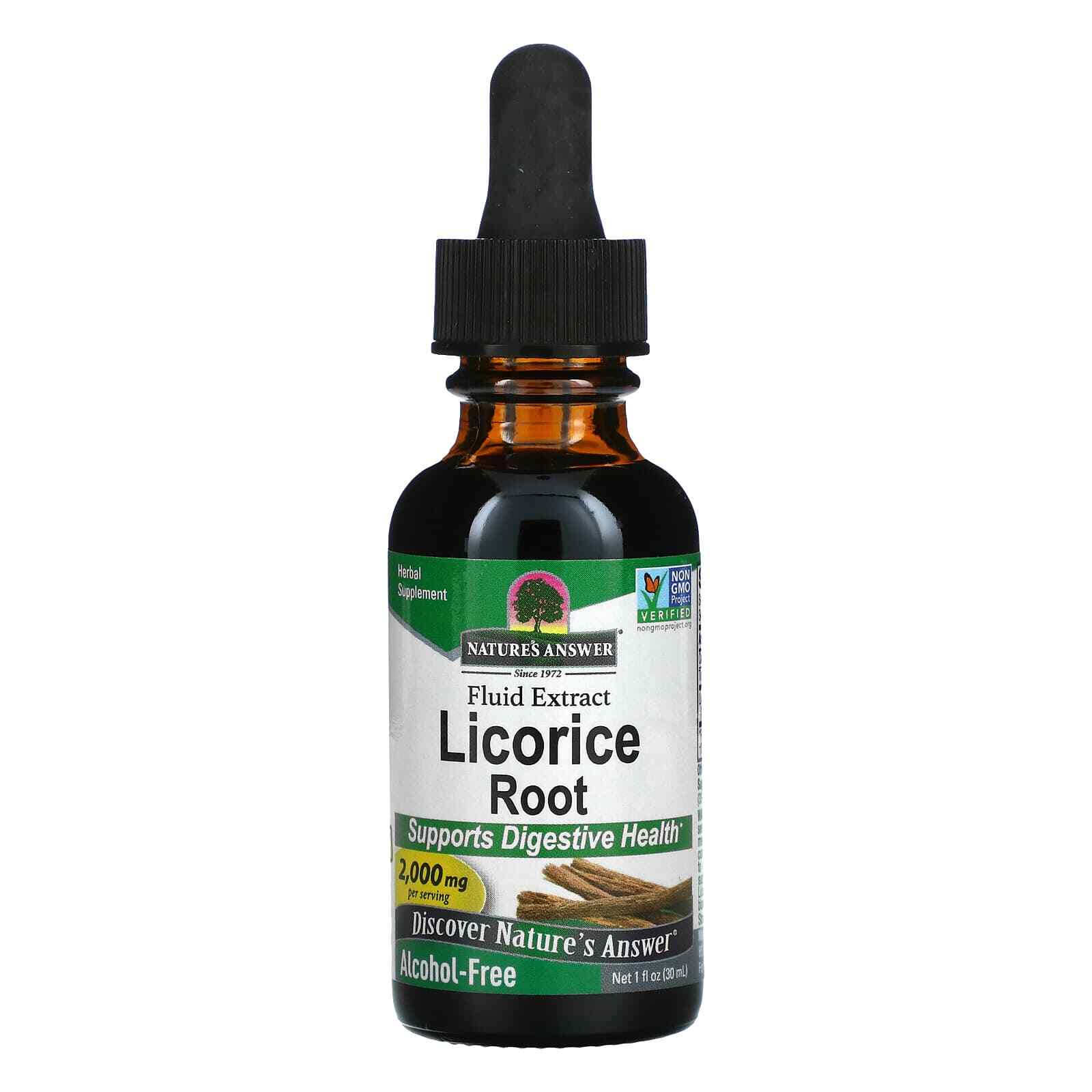 Nature's Answer, Licorice Root, Fluid Extract, Alcohol-Free, 2,000 mg, 1 fl oz (