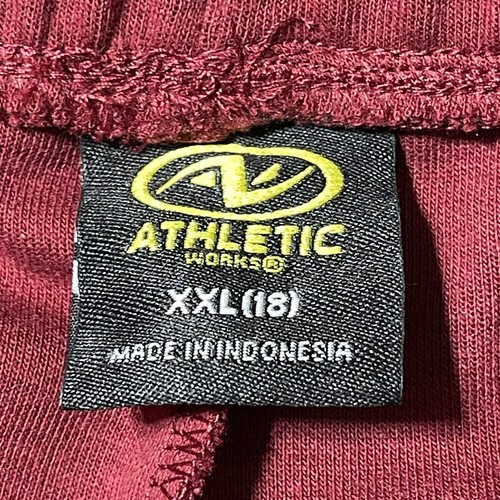 Athletic Works Boys Burgundy Athletic Pants Size XXL (18). NWT! Elastic Waist. - Picture 5 of 6
