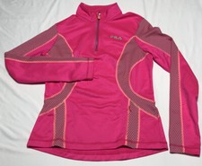 Fila Sport Womens Running Jacket Size Small Color Hot Pink 1/4 Zip w Pocket
