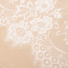 3 Meter Blumenmuster Bestickt Stoff Kleid Tuch Tüll Spitze Vorhang Nähen Basteln