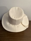 Vintage Creamy White Womens  Wide Brim Hat Size M 20” Circumference — photo 5