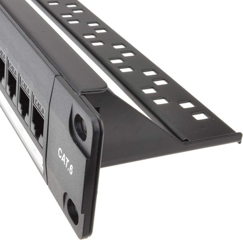 Kenable 24 Port RJ45 CAT6 Gigabit Through Coupler Patch Panel with Back Bar - Picture 2 of 11