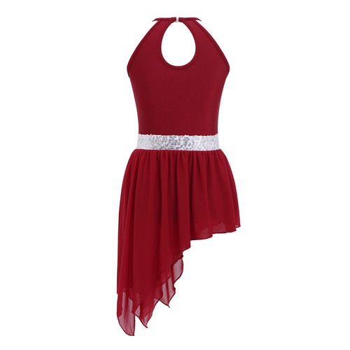 Girls Lyrical Dance Dress Metallic Long Sleeve Tunic Skirt Church Robe Costume - Picture 66 of 67