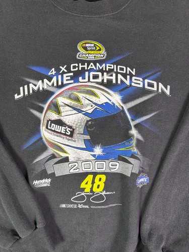 Jimmie Johnson #48 4X Champion NASCAR Chase Authentics Black 3XL Sweatshirt - Picture 2 of 7