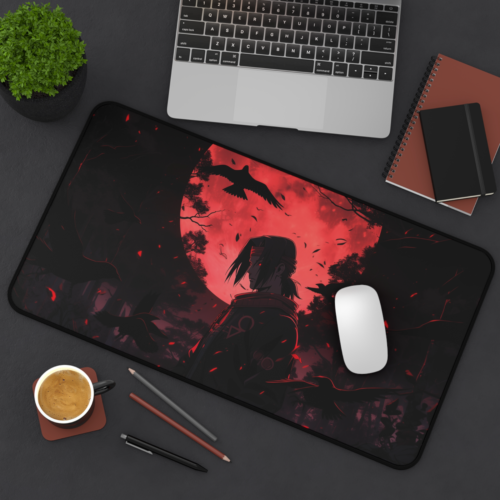 Tappetino da scrivania Anime Itachi Uchiha Naruto, tappetino per mouse da gioco, tappetino per mouse grande XXL - Foto 4 di 9