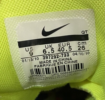Nike Air Max 24/7 Attack Pack Women's Sz 9 Volt Neon 2010