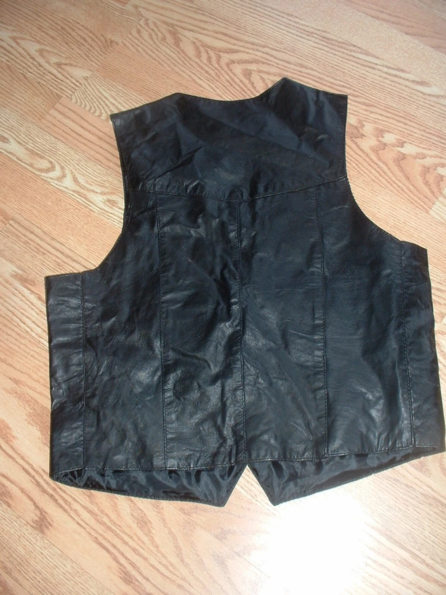 Silver bike deals leather vest