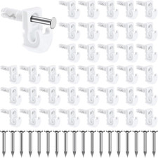 48 Pack Wire Shelf Clips, Plastic Drywall Back Wall Clips for Wire Shelving