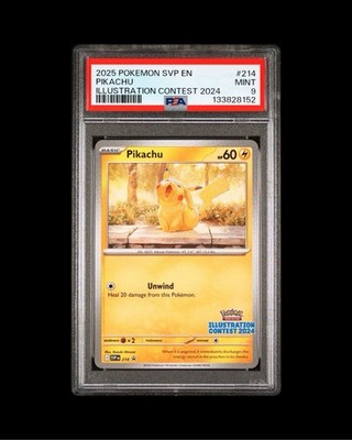 Pokemon SVP 214 - Stamped 2025 Illustration Contest Promo Pikachu