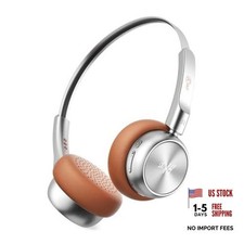 R1 Wireless Bluetooth Headphones, Retro Classic Lightweight Headset, Brown