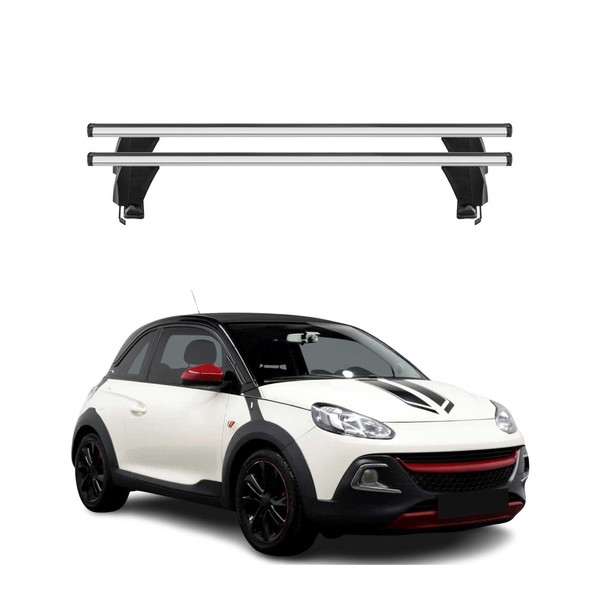 Menabo DachträGer GrundtäGer FüR Opel Adam 2012-2019 50Kg Aluminium Silber 2 Tlg-image