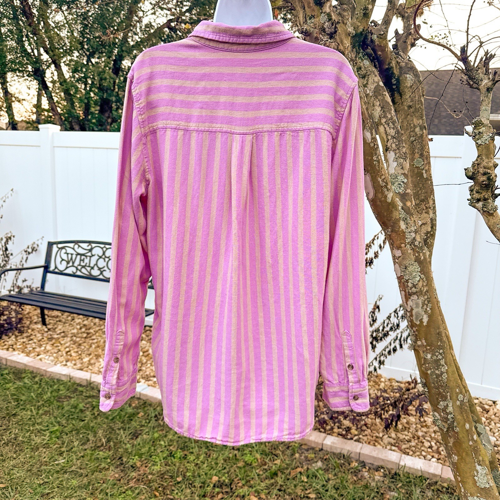 Universal Thread Pink Striped Button-Down Shirt –… - image 6