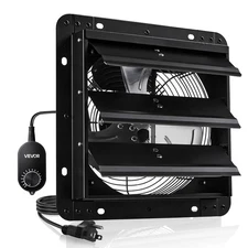 VEVOR 10 in Shutter Exhaust Fan with Speed Controller Wall Mount for Shed