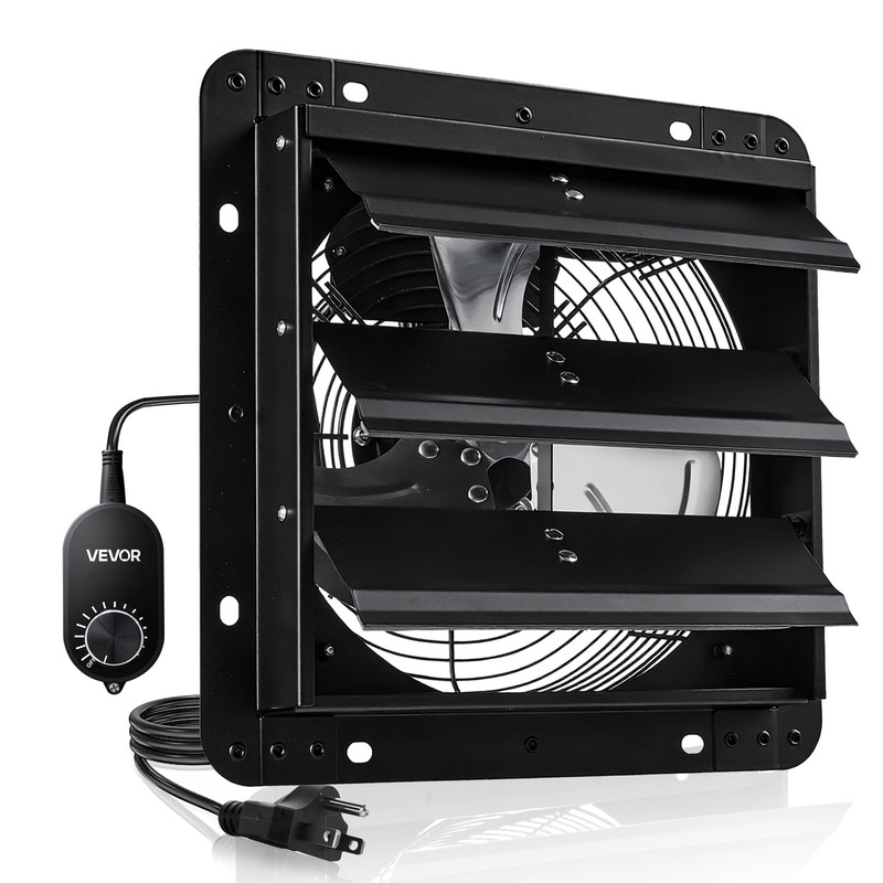 VEVOR 10 in Shutter Exhaust Fan with Speed Controller Wall Mount for Shed