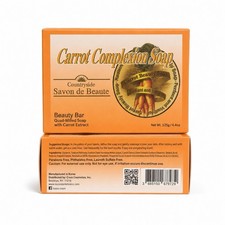 2-Bars Soap CARROT COMPLEXION BEAUTY BAR WITH CARROT OIL 125g each BRAND NEW 