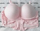 NEW Victoria's Secret Pink Super Push-Up Bra 40C Heather & Boyshort Set XL VS — photo 1
