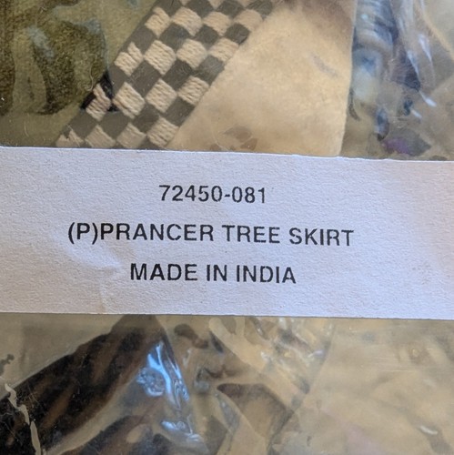 Mackenzie Childs Prancer Christmas Tree Skirt 60" New - Picture 7 of 7