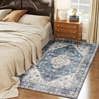 4x6 Area Rug, Vintage Machine Washable Rug for Living Room, Blue — photo 2