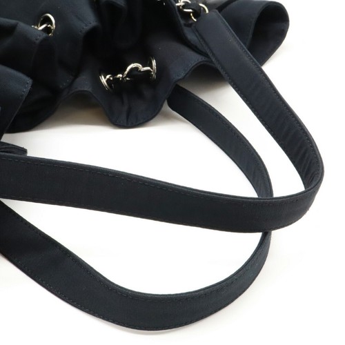 Bolso de Hombro Chanel Coco Cabas Mark Cadena Esmalte Nylon Lona Negro GZl14veo - Imagen 5 de 8