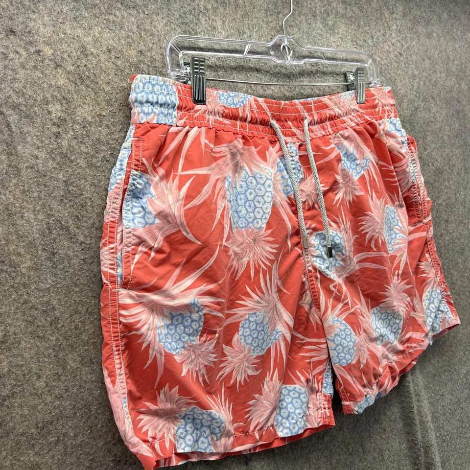 Bañador Vilebrequin Para Hombre XL Coral Naranja Estampado Piña Pantalones Cortos de Natación Foto 4 de 4