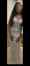 Sliver Prom Dress Sequin Size S Elegant Formal Long mermaid