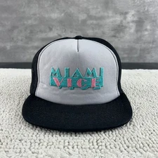 VIntage Miami Vice Mesh Snapback Trucker Hat OSFA Cap Embroidered Show Two Tone