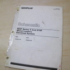 CAT 966F 970F Wheel Loader Electrical System Schematic Manual wiring shop guide