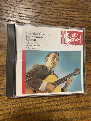 Julian Bream Vol. 8 CD Popular Classics For Spanish Guitar Autographed Rare Oop