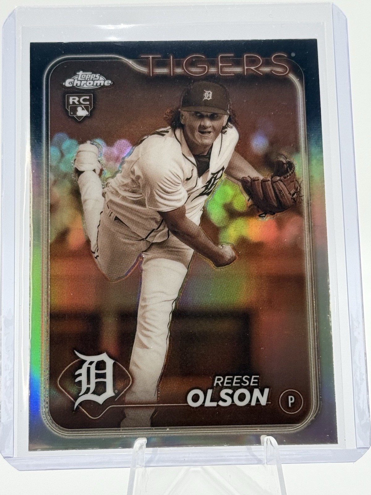 2024 Topps Chrome REESE OLSON #40 Sepia Refractor Rookie (RC) Detroit Tigers