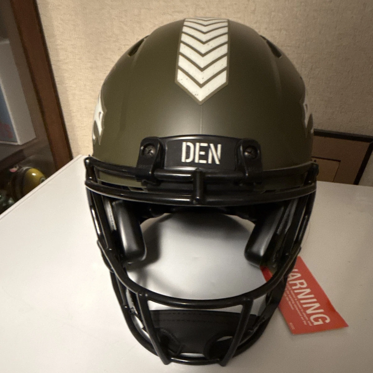 Terrell Davis Denver Broncos Signed Football Helmet w/ "HOF 17" Inscription